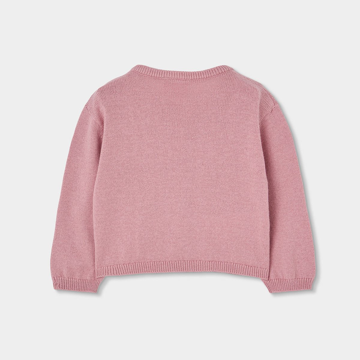 Gilet bébé fille en maille à volants rose, BOBOLI