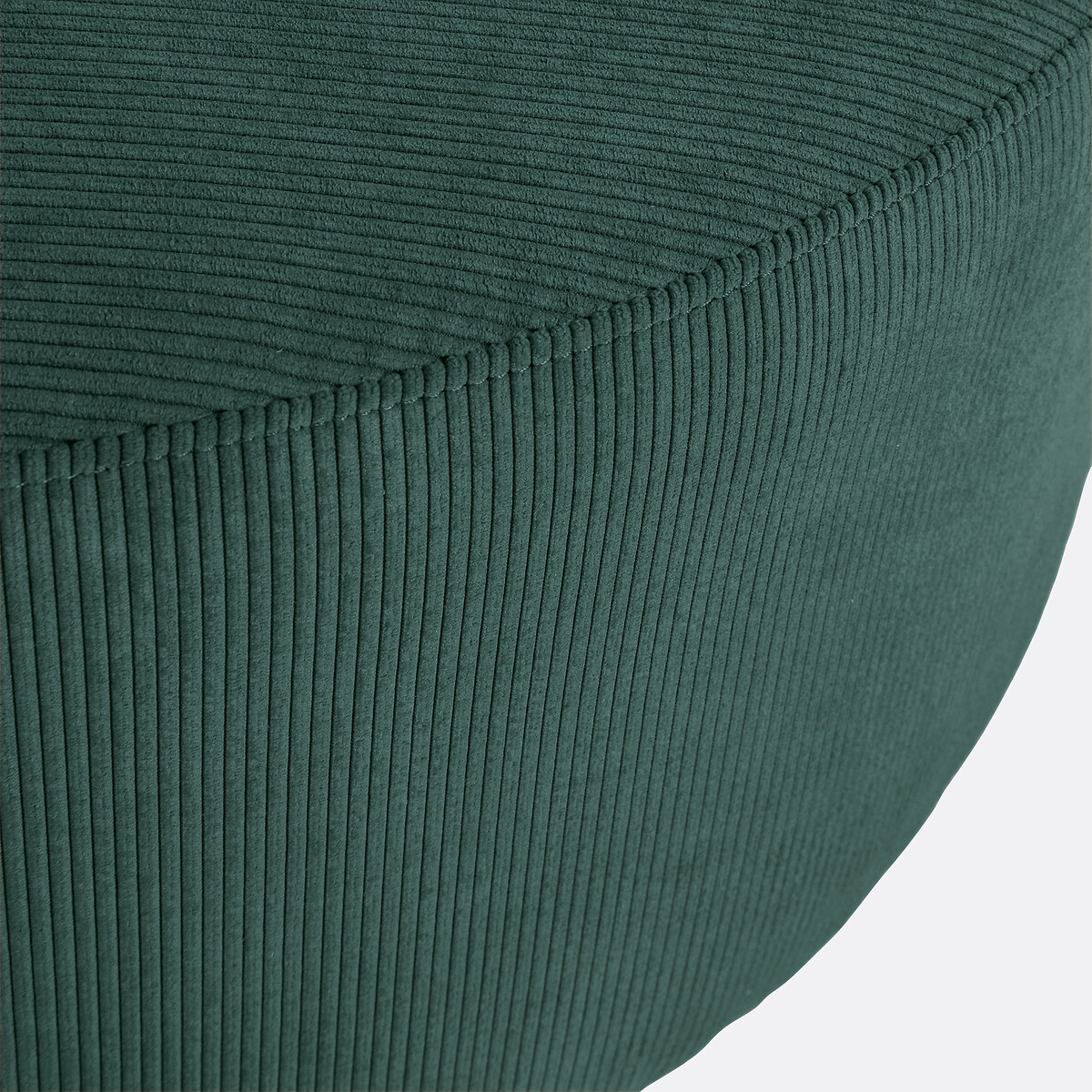 Puf de terciopelo acanalado, Tilly verde, LA REDOUTE INTERIEURS