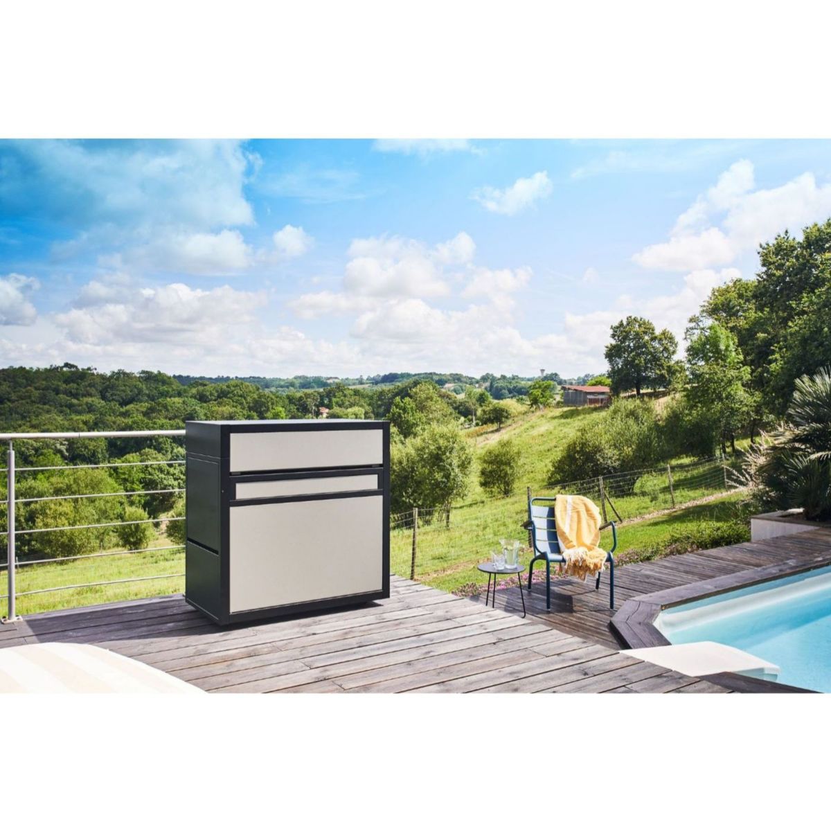 Chariot Plancha CH PAF75NG Acier Noir/Gris inox, FORGE ADOUR
