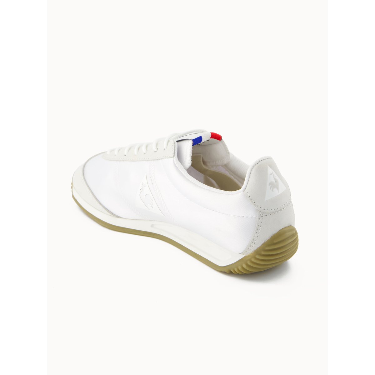 Sneakers retro-running en textile satin et nubuck Quartz white, LE COQ SPORTIF