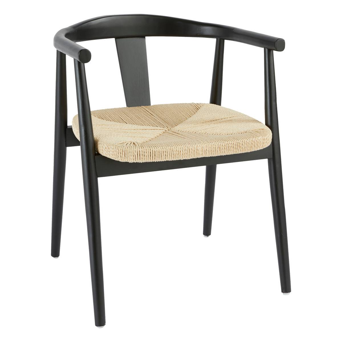 Fauteuil à dîner YAMATO noir, ATMOSPHERA