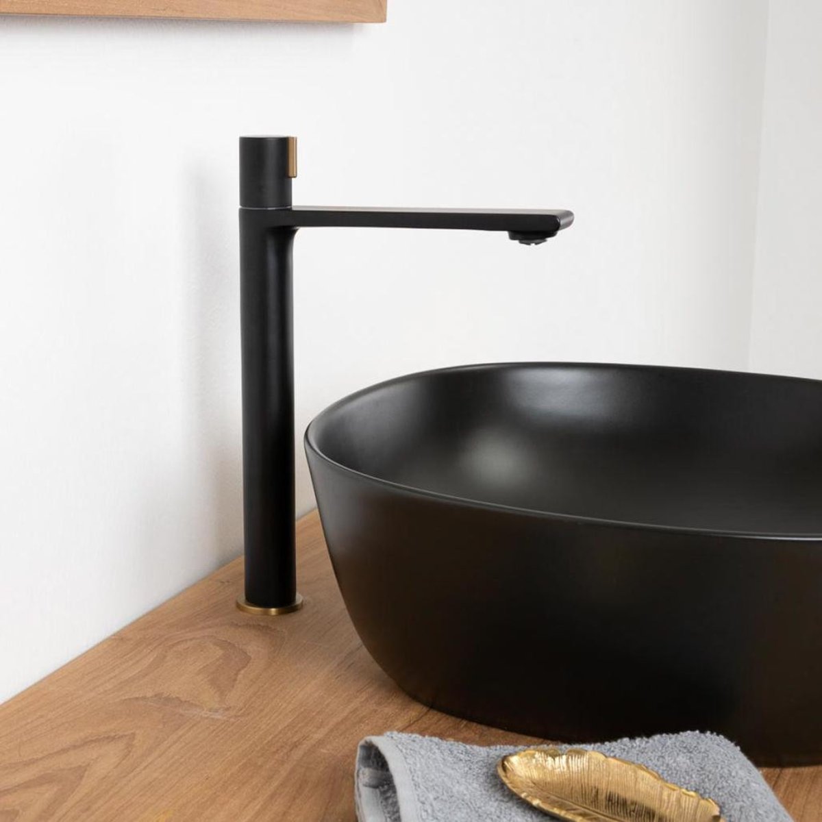 Robinet mitigeur progressif lavabo TAMISE noir, WANDA COLLECTION