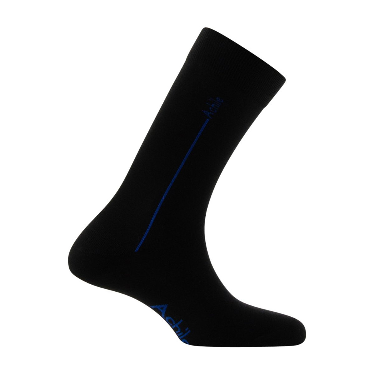 Coffret de 3 paires de mi-chaussettes fantaisie Coton majoritaire noir bleu, ACHILE