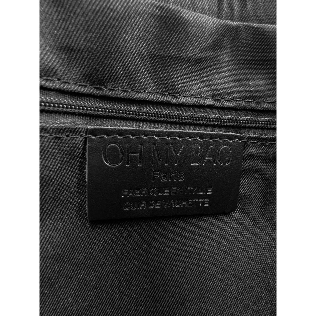 Sac bowling en cuir grainé URBAN PRINCESS SILVER chocolat, OH MY BAG