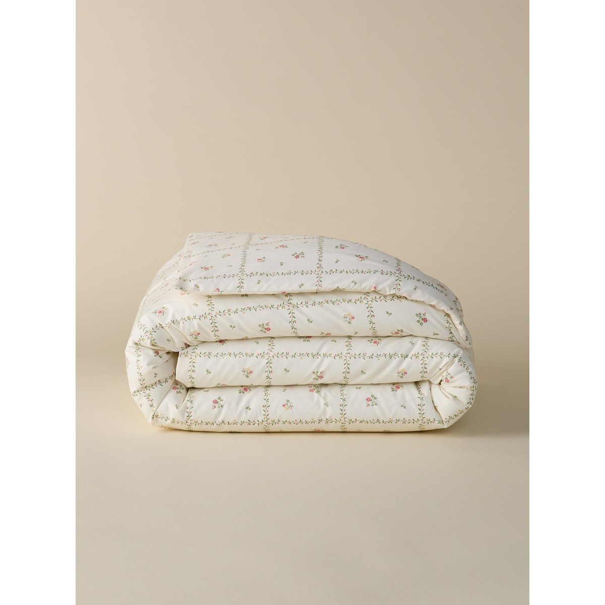Housse de couette percale de coton "Léopoldine" imprimérime multico, CYRILLUS