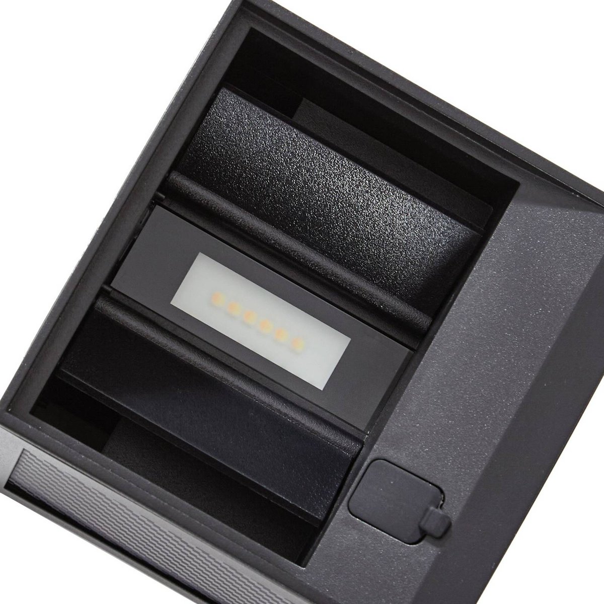 Applique extérieure en métal moderneLED noir, PRIOS