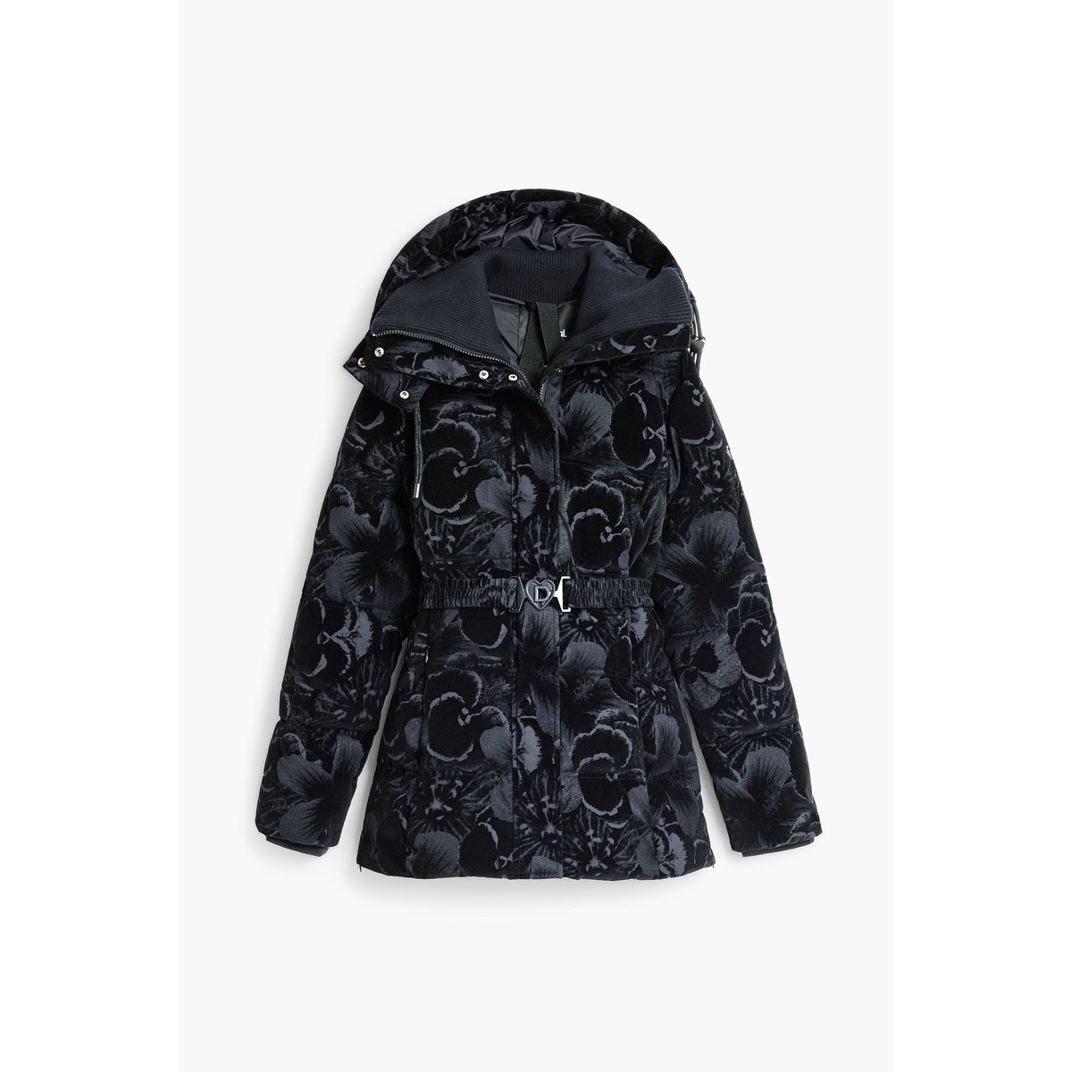 Manteau matelassé court noir, DESIGUAL