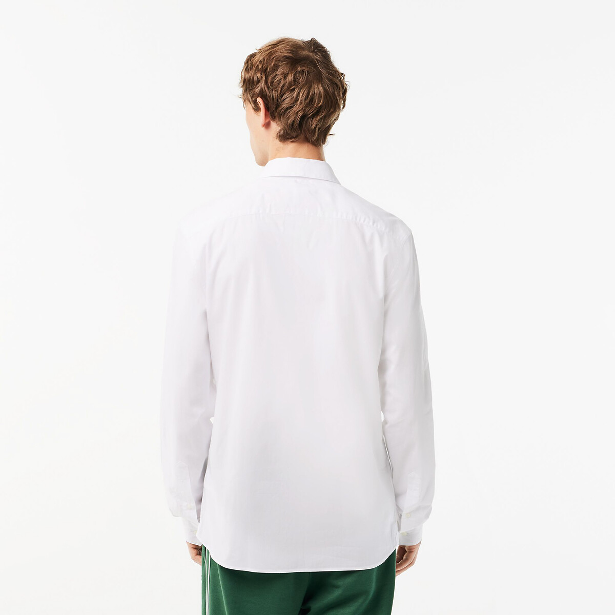 Poplin Long Sleeve Shirt white, LACOSTE
