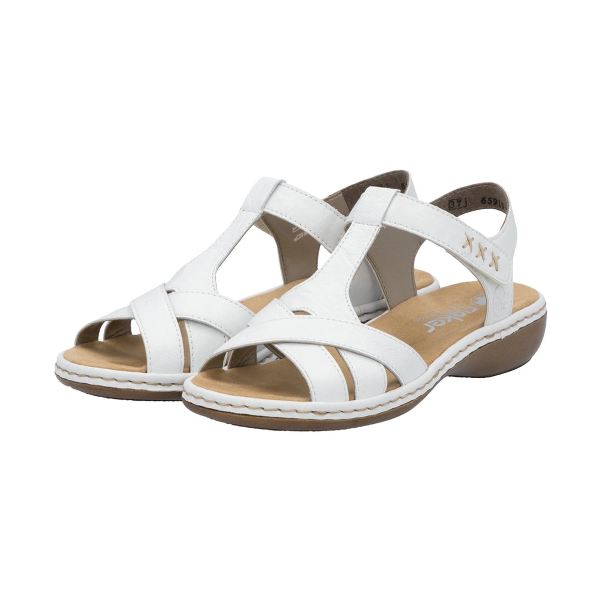 Sandales Cuir Massa blanc, RIEKER