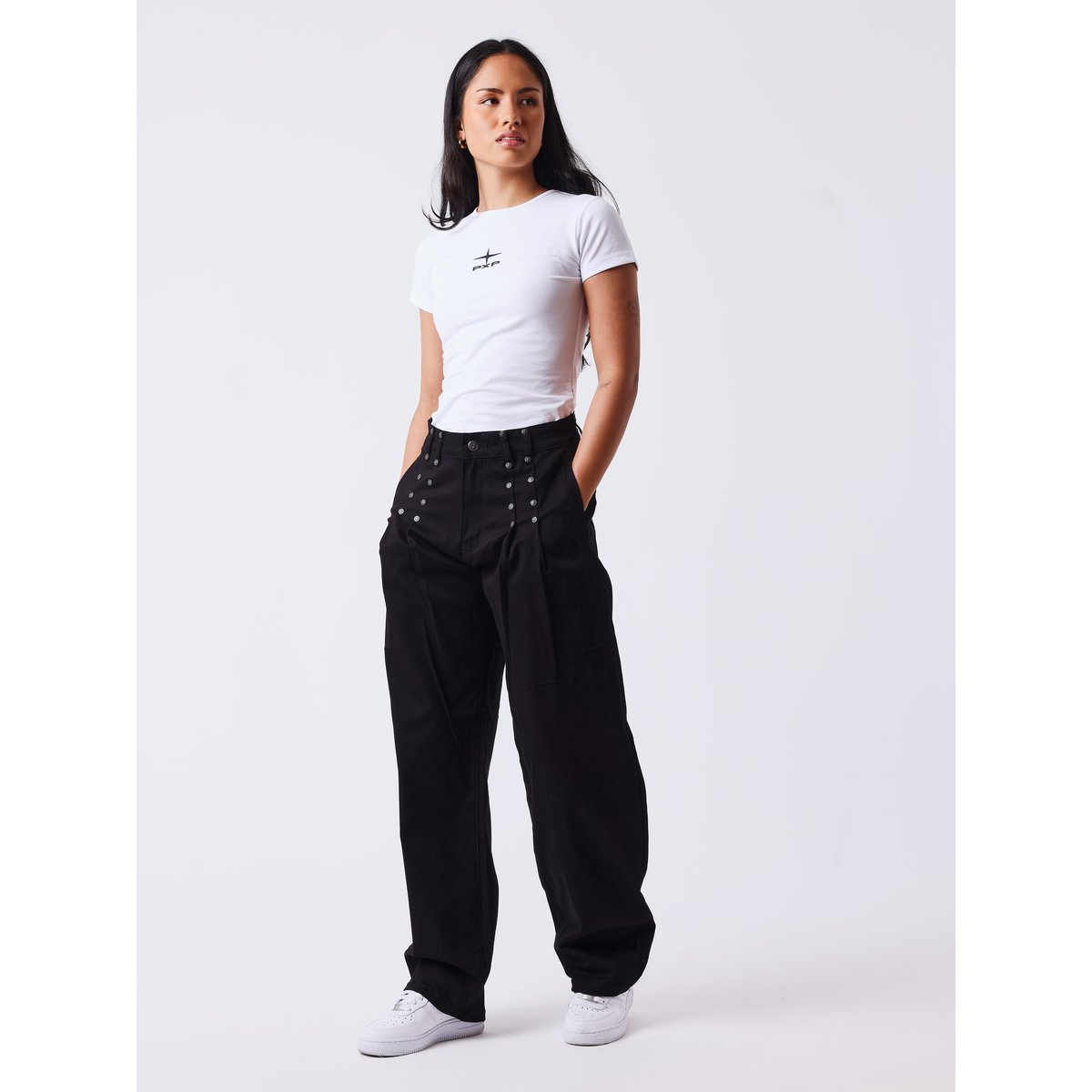 Pantalon en toile Barrel Essentials noir, PROJECT X