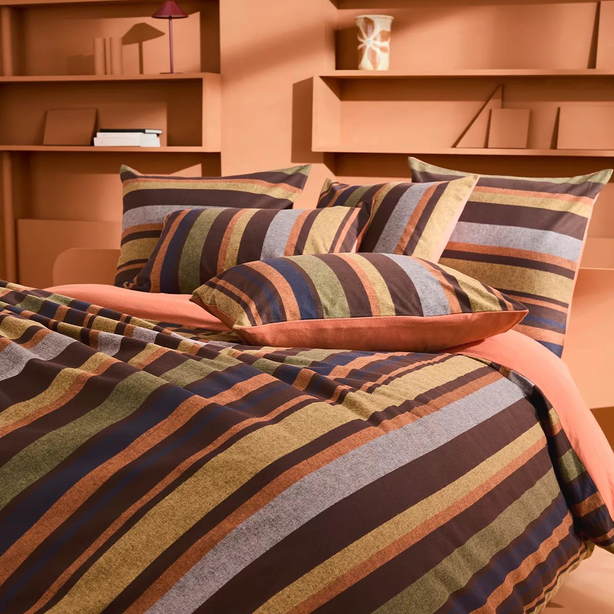 Housse de couette pur coton WILSON brown, GARNIER THIEBAUT