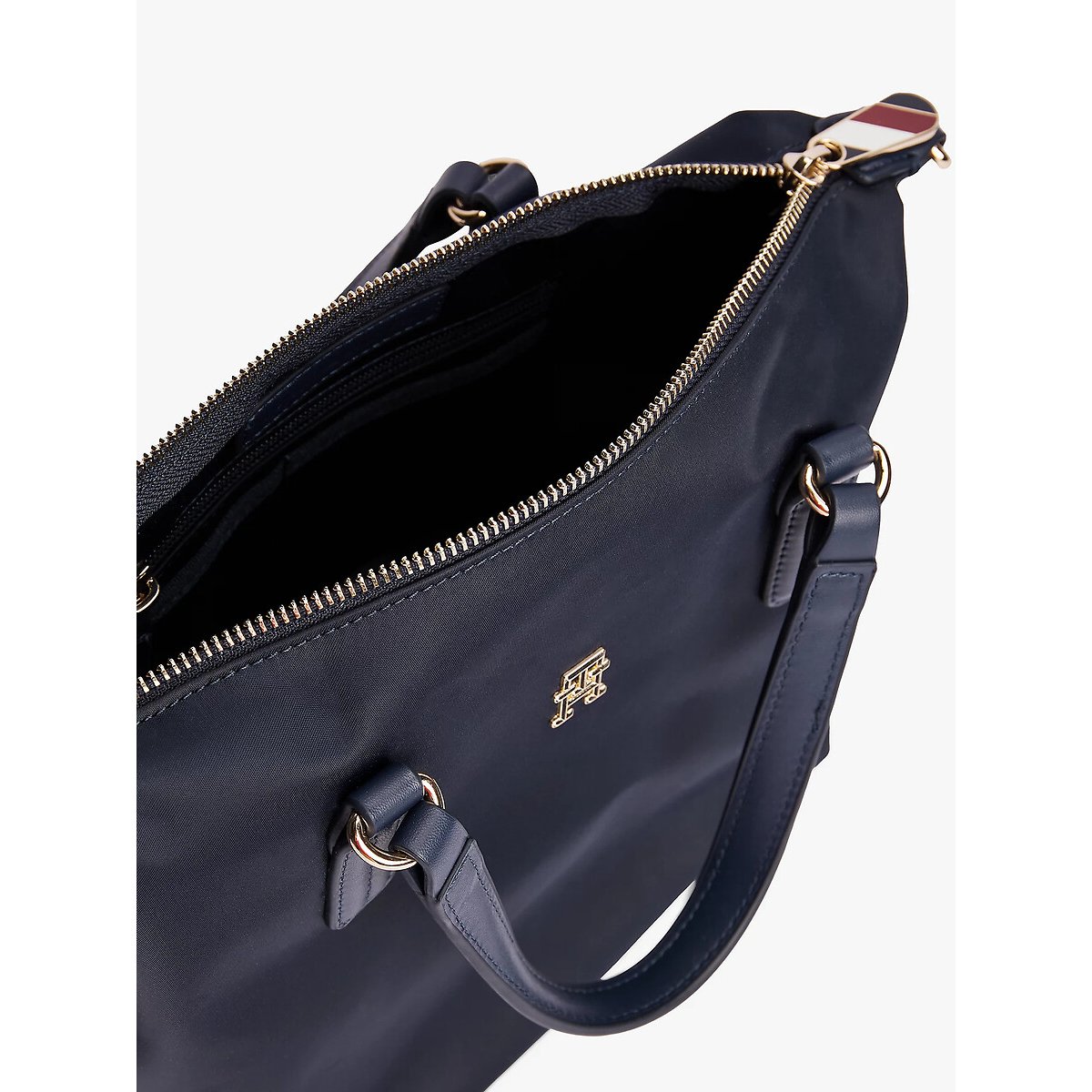 Bolso tipo tote pequeño, TH EMBLEM azul marino, TOMMY HILFIGER