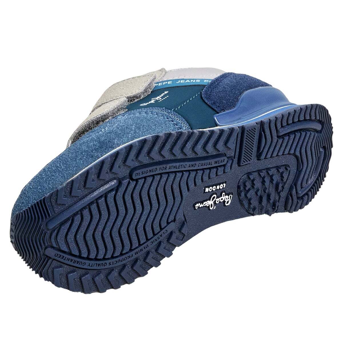 Baskets Running Avec Fermeture Velcro bleu acier, PEPE JEANS
