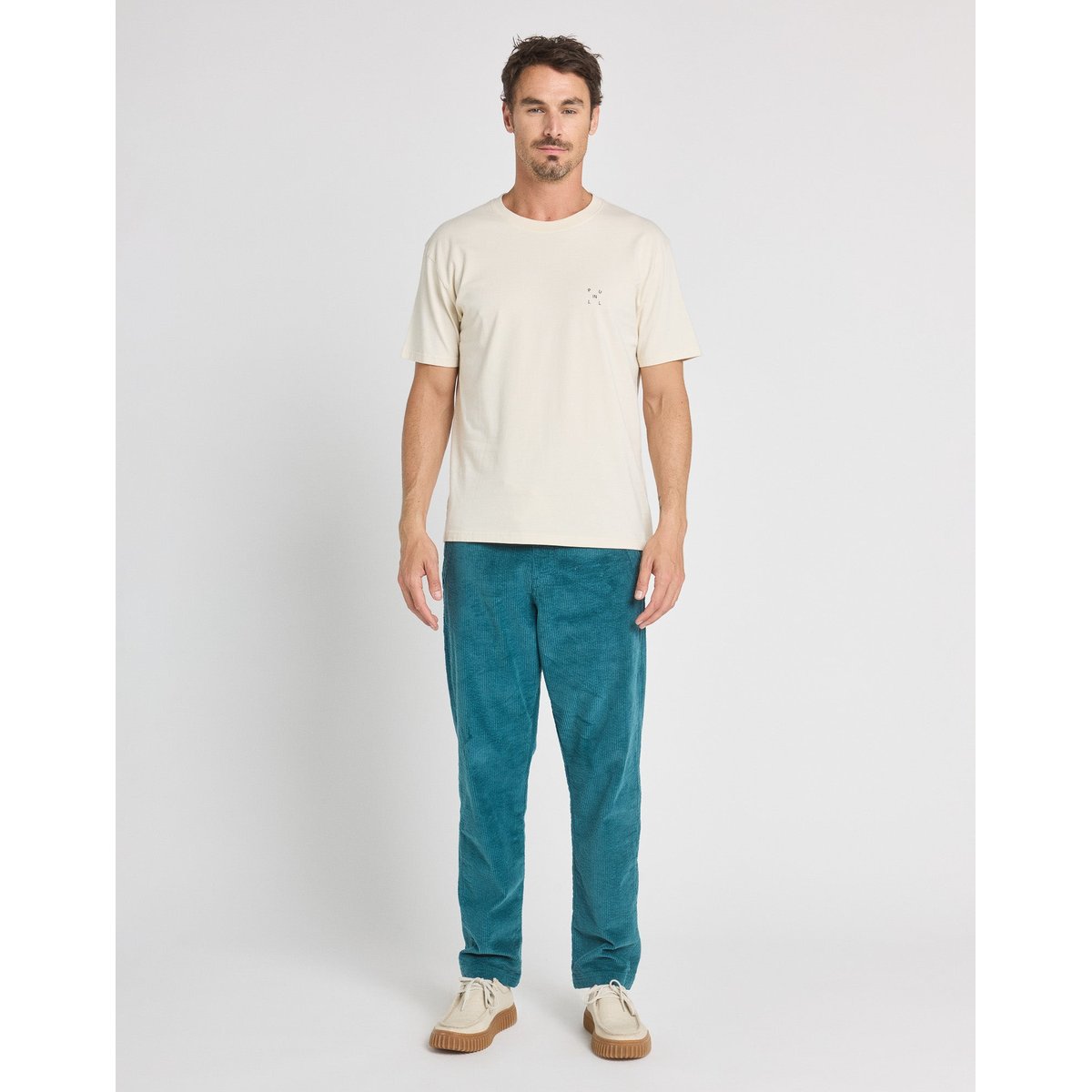 PANTALON LOOSE VELOURS DUCK bleu canard, PULLIN