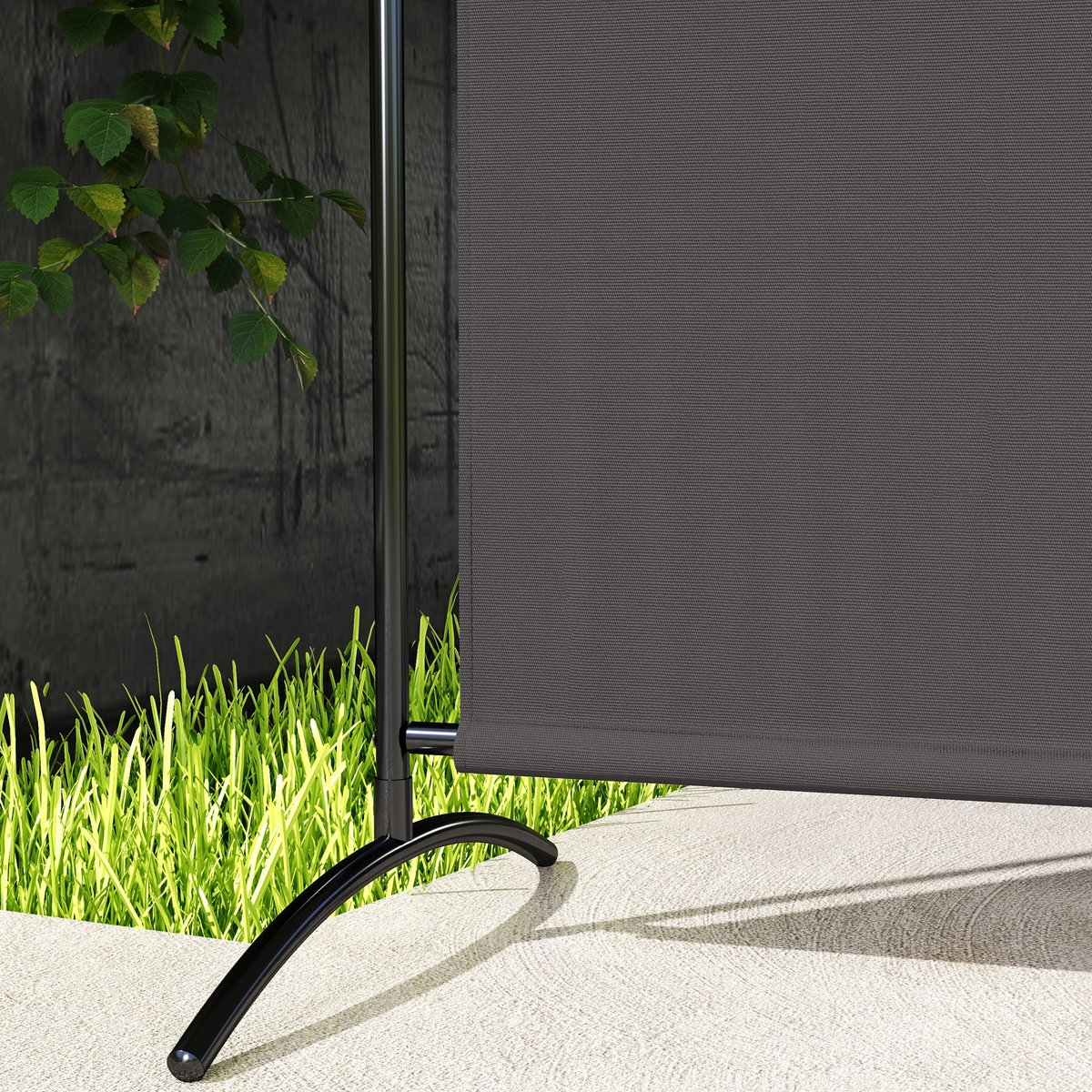 Pare-vue d'extérieur Polyester Gris foncé gris, OUTSUNNY
