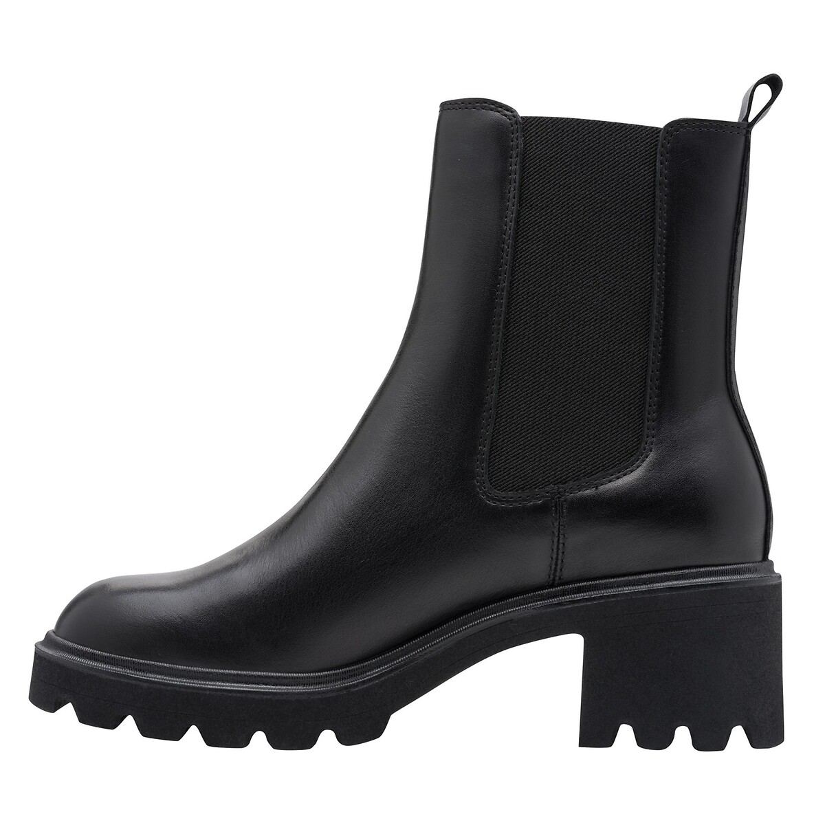 Botines chelsea de piel negro, TAMARIS