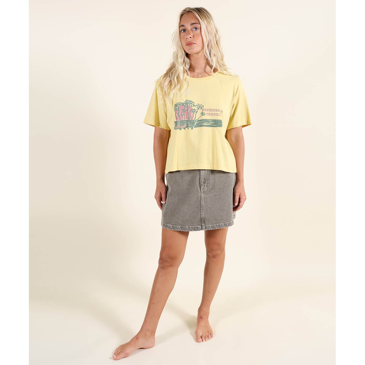 Crop top VACATION lazy yellow, OXBOW