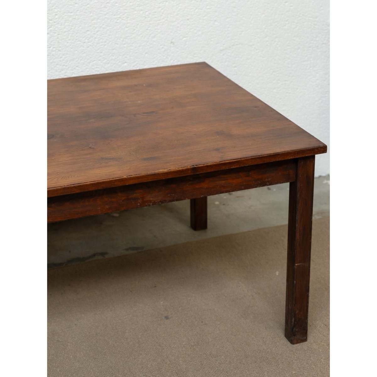 Grande table basse en bois Léonie N°1071 - Bon état bois foncé, DEBONGOUT
