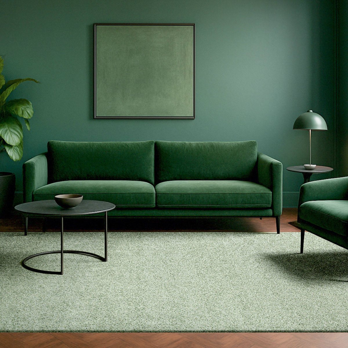 Tapis intérieur extérieur jacquard, MIST vert mousse perlé clair, RECOLLECTION