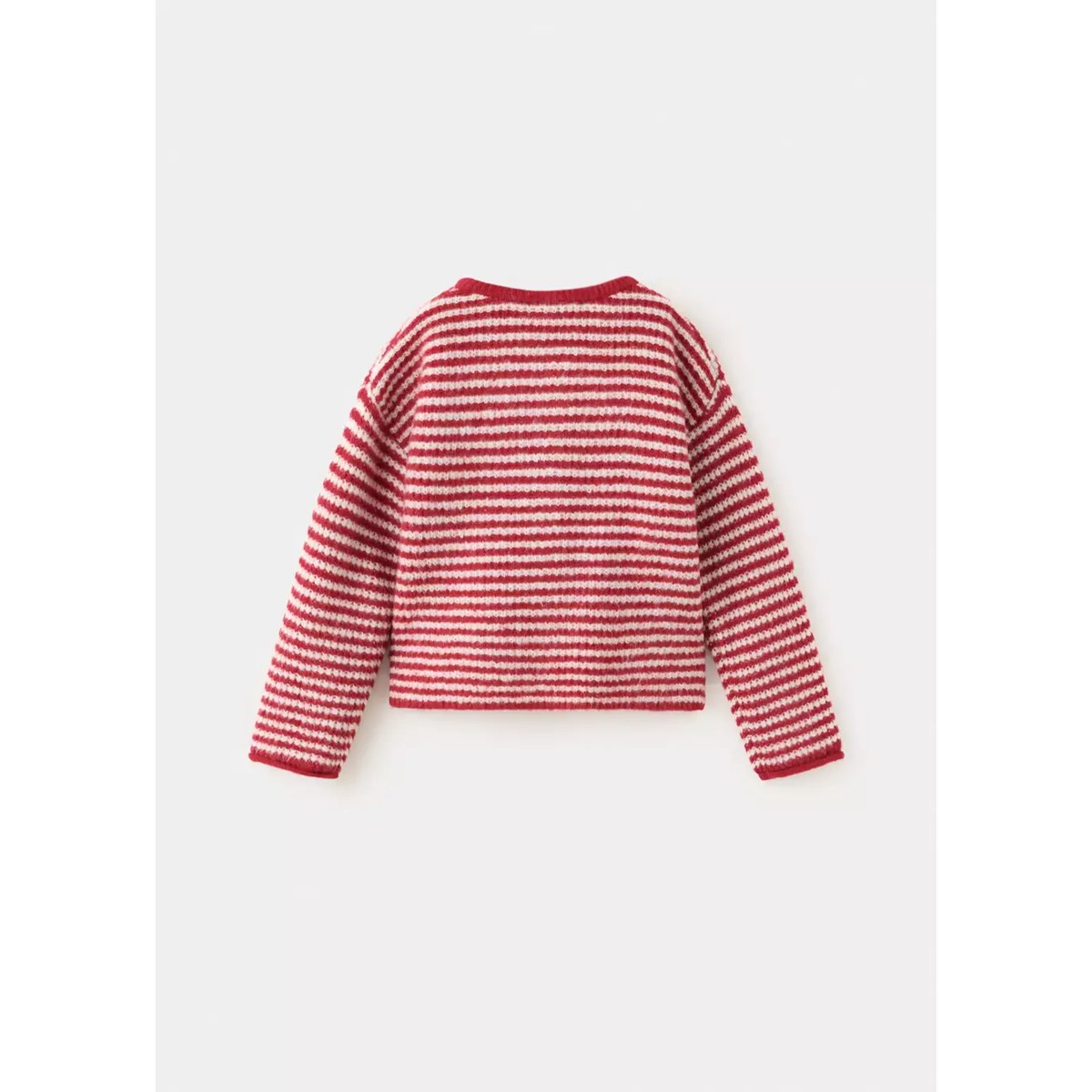 Cardigan maille rayures rouge, MANGO BABY