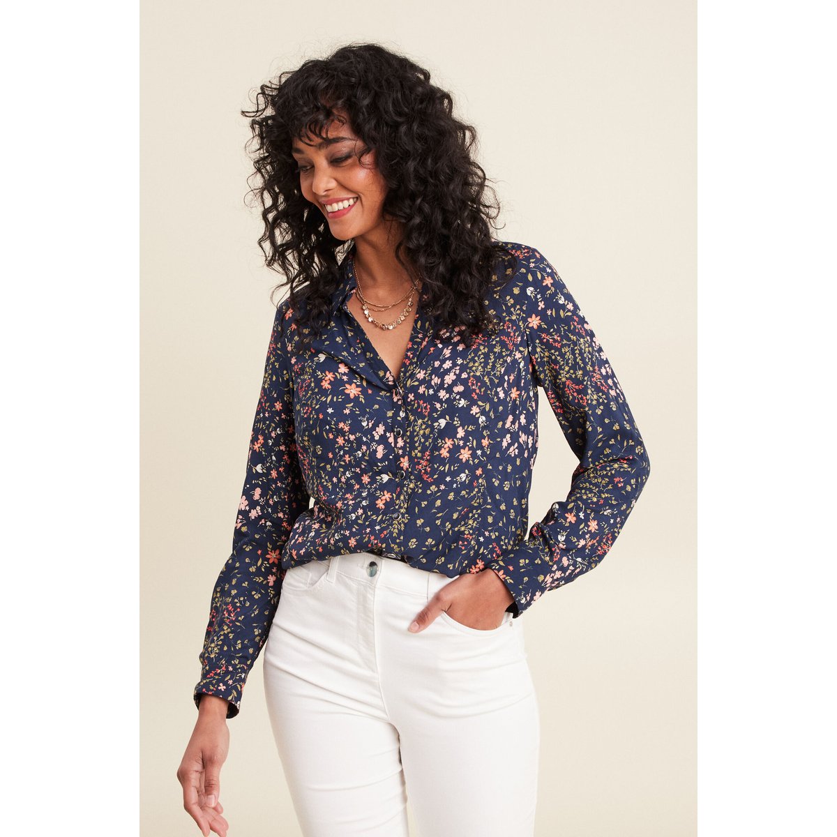 Chemise manches longues bleu marine, BREAL