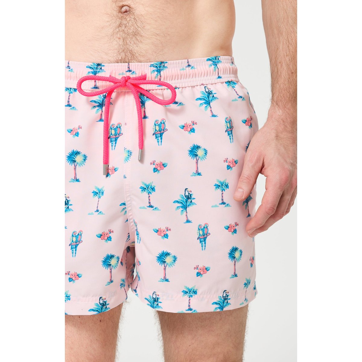 Short de bain imprimé Perroquet rose, ARTHUR