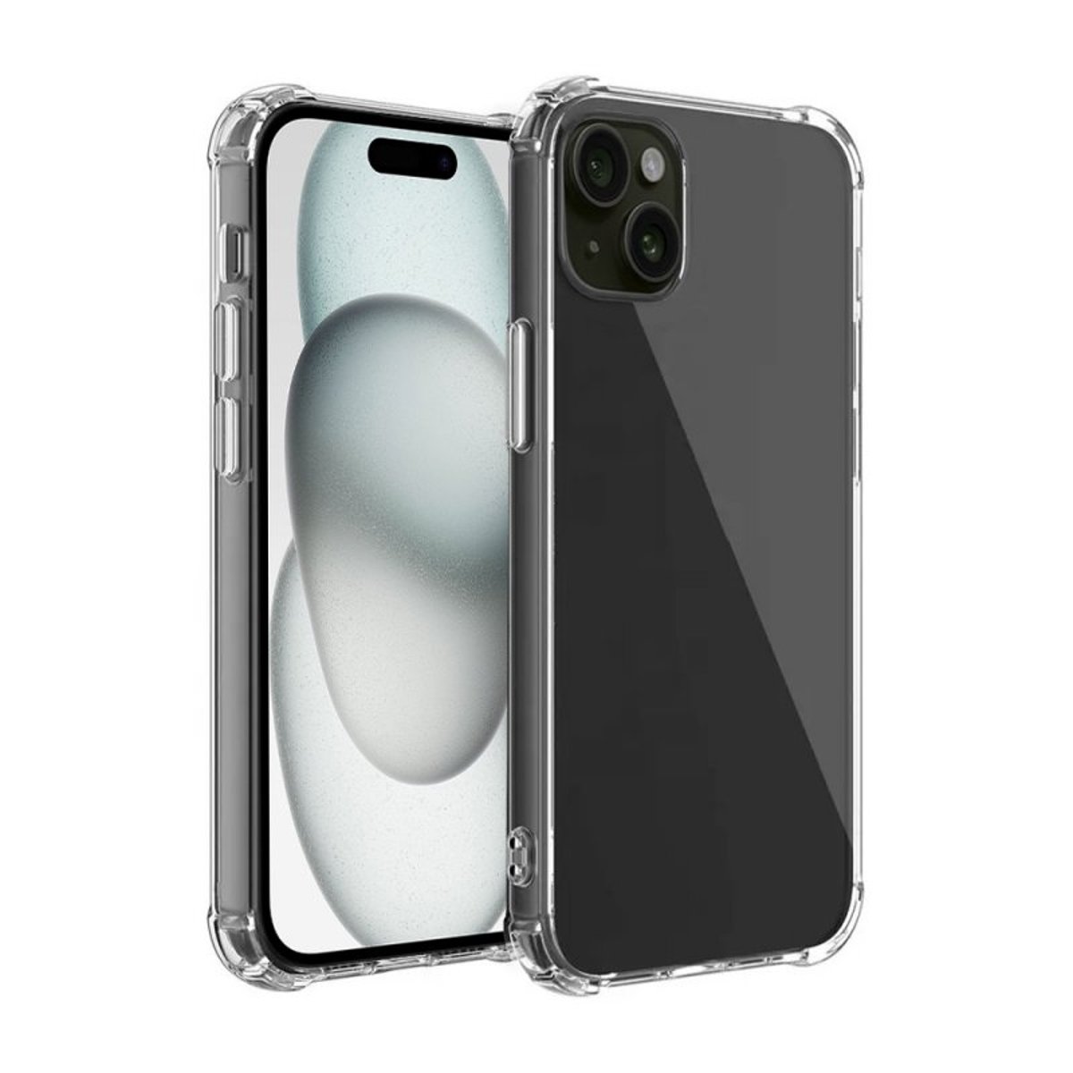 Coque iPhone 15 Plus antichoc + 2 vitres transparent, EVETANE
