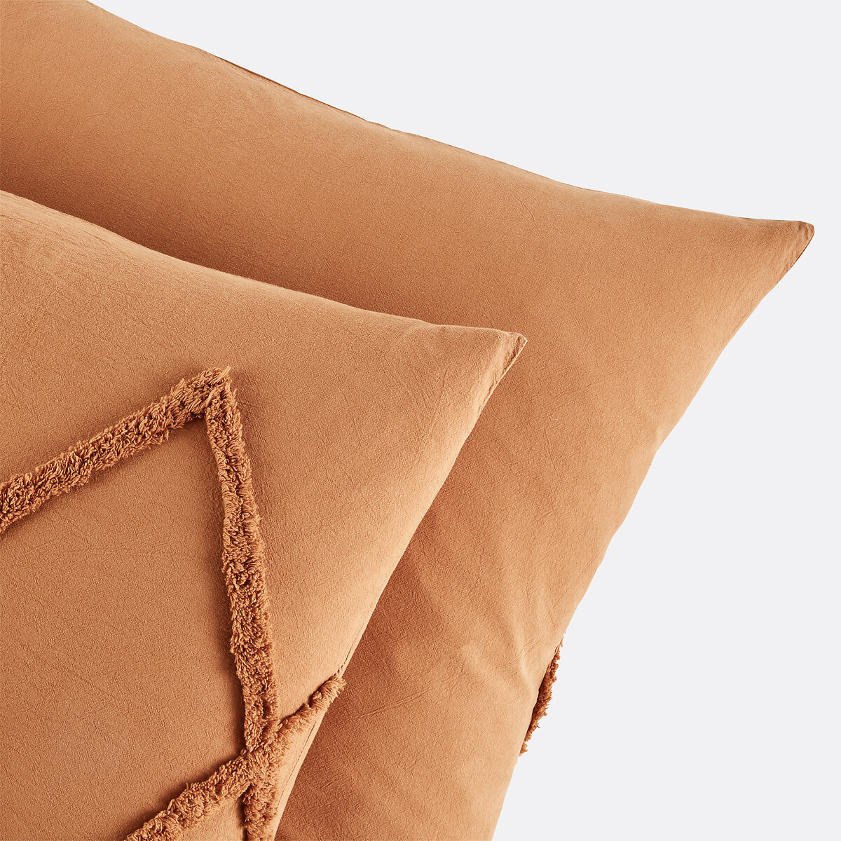 Taie d'oreiller en coton, Assa caramel caramel, LA REDOUTE INTERIEURS