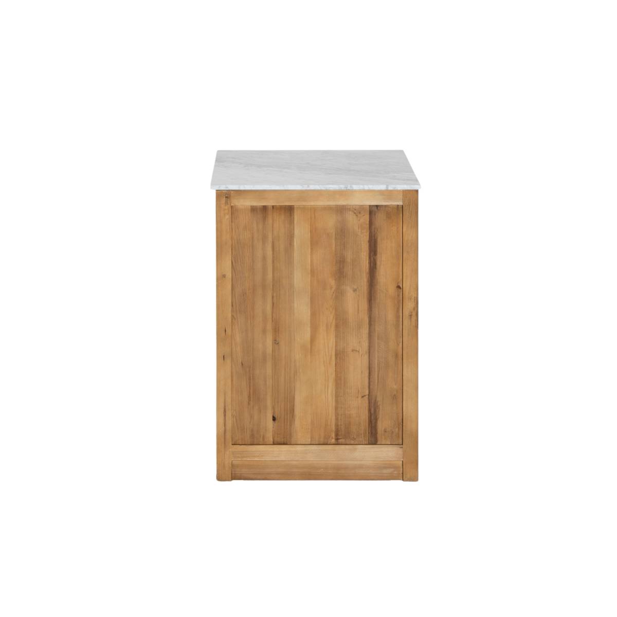 Meuble bas de cuisine en bois recyclé EPURE bois clair, MADE IN MEUBLES