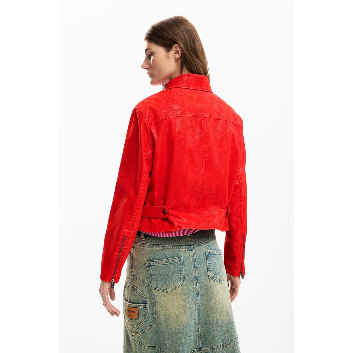 Veste effet cuir rouge rouge, DESIGUAL
