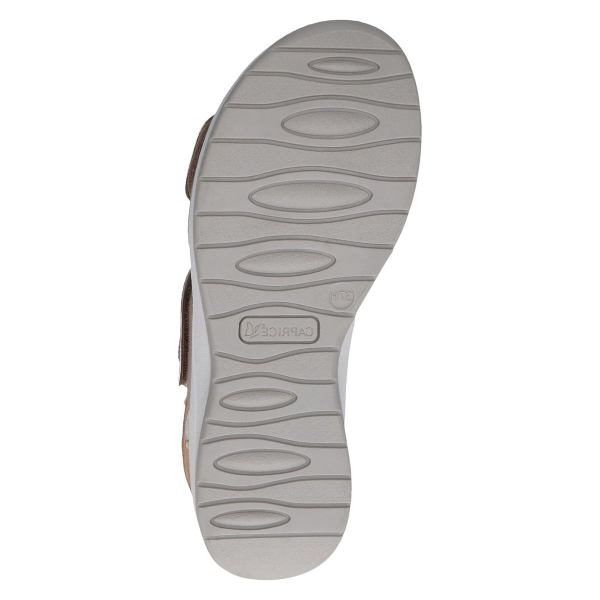 Sandale à talon plate marron, CAPRICE