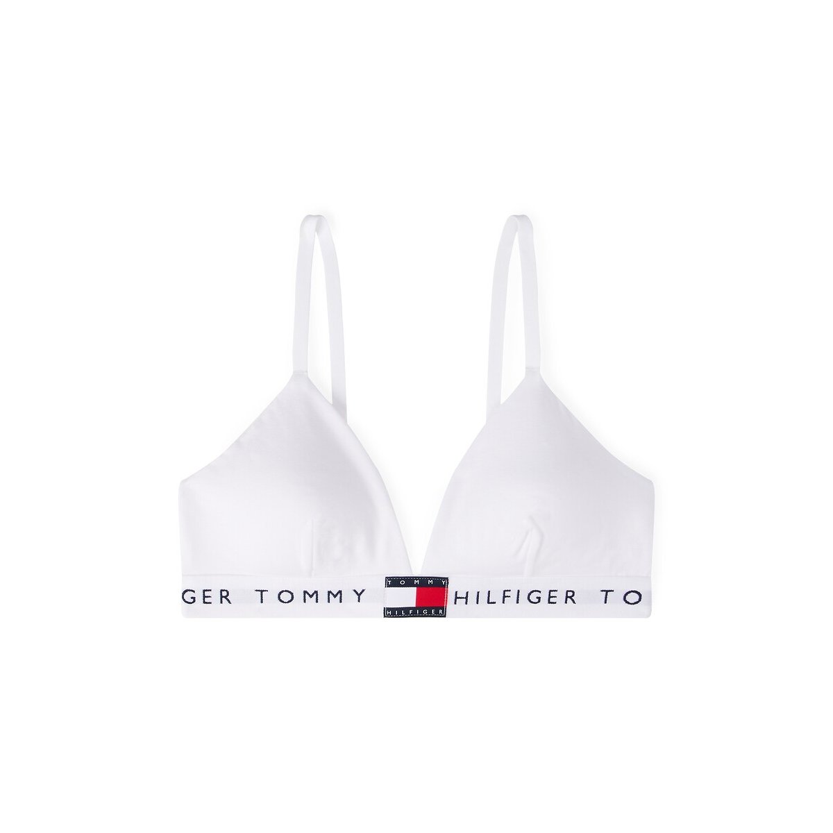 Bralette Heritage rembourrée à logo blanc, TOMMY HILFIGER