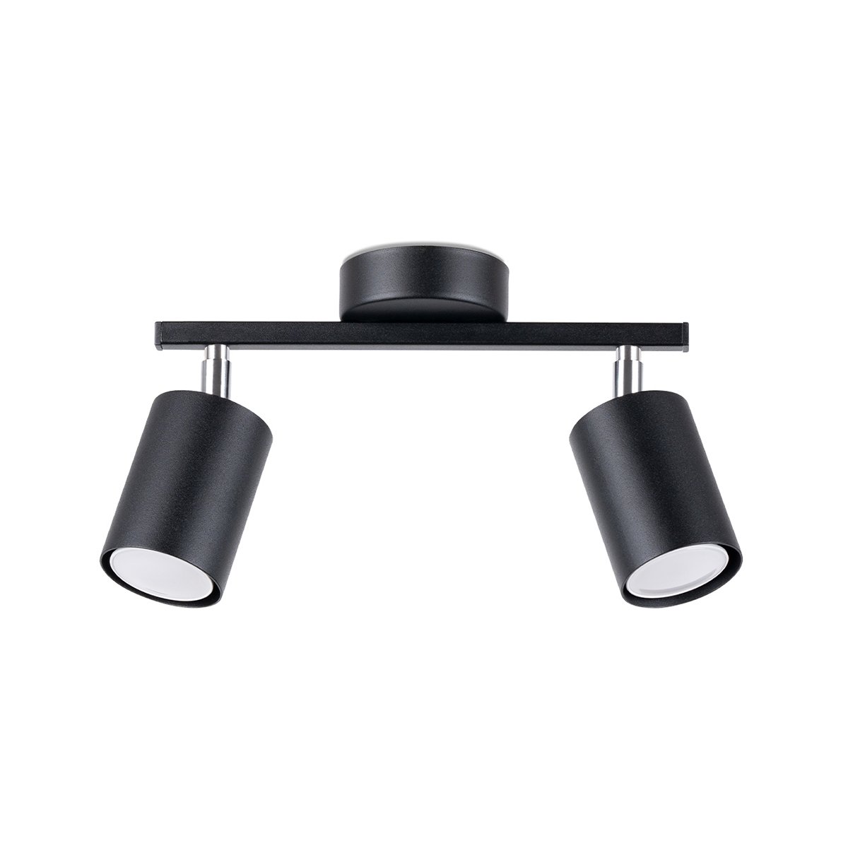 Plafonnier Acier Noir GU10 2 Lemmi noir, EDEN