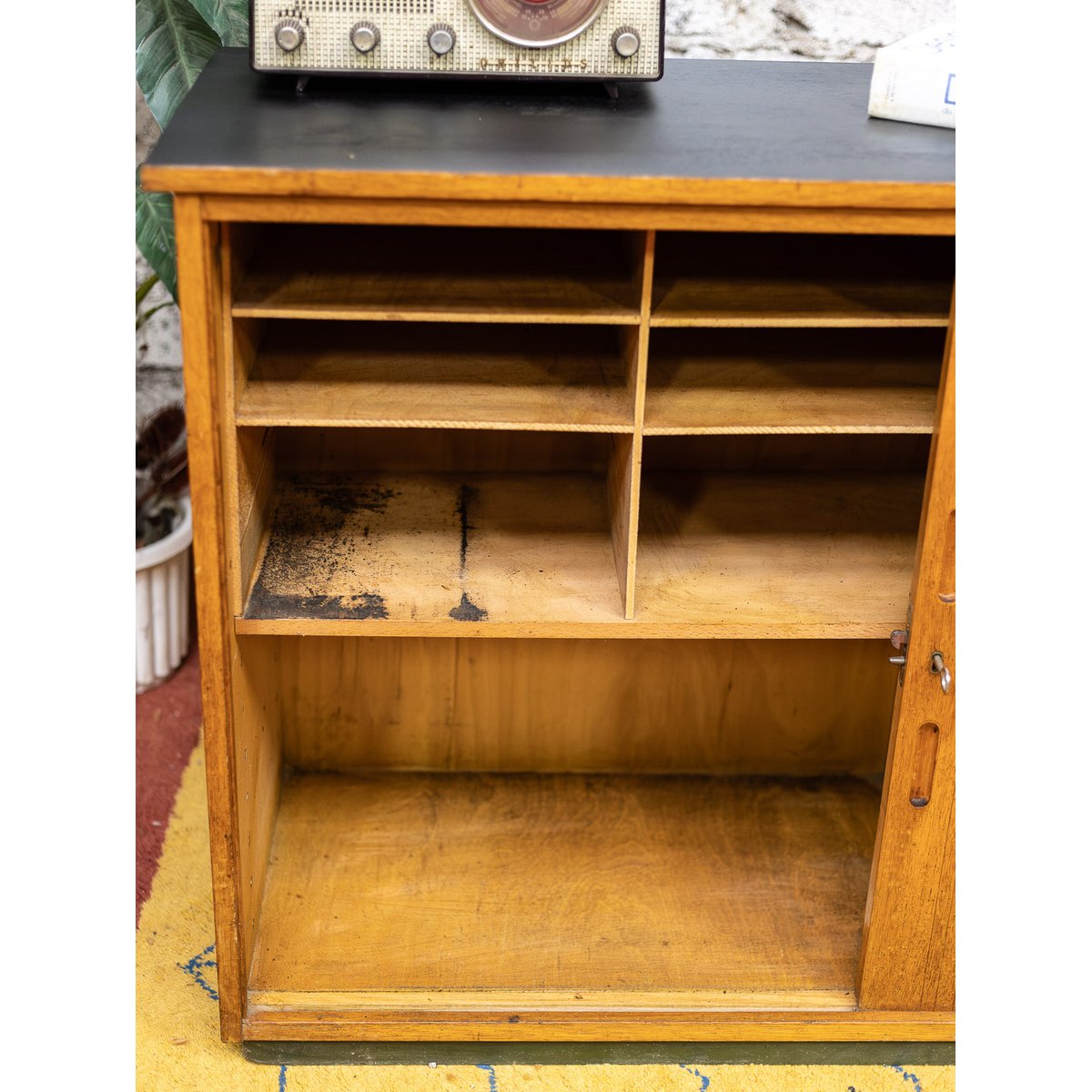 Armoire de rangements en bois Magda N°735 - Bon état bois clair, DEBONGOUT
