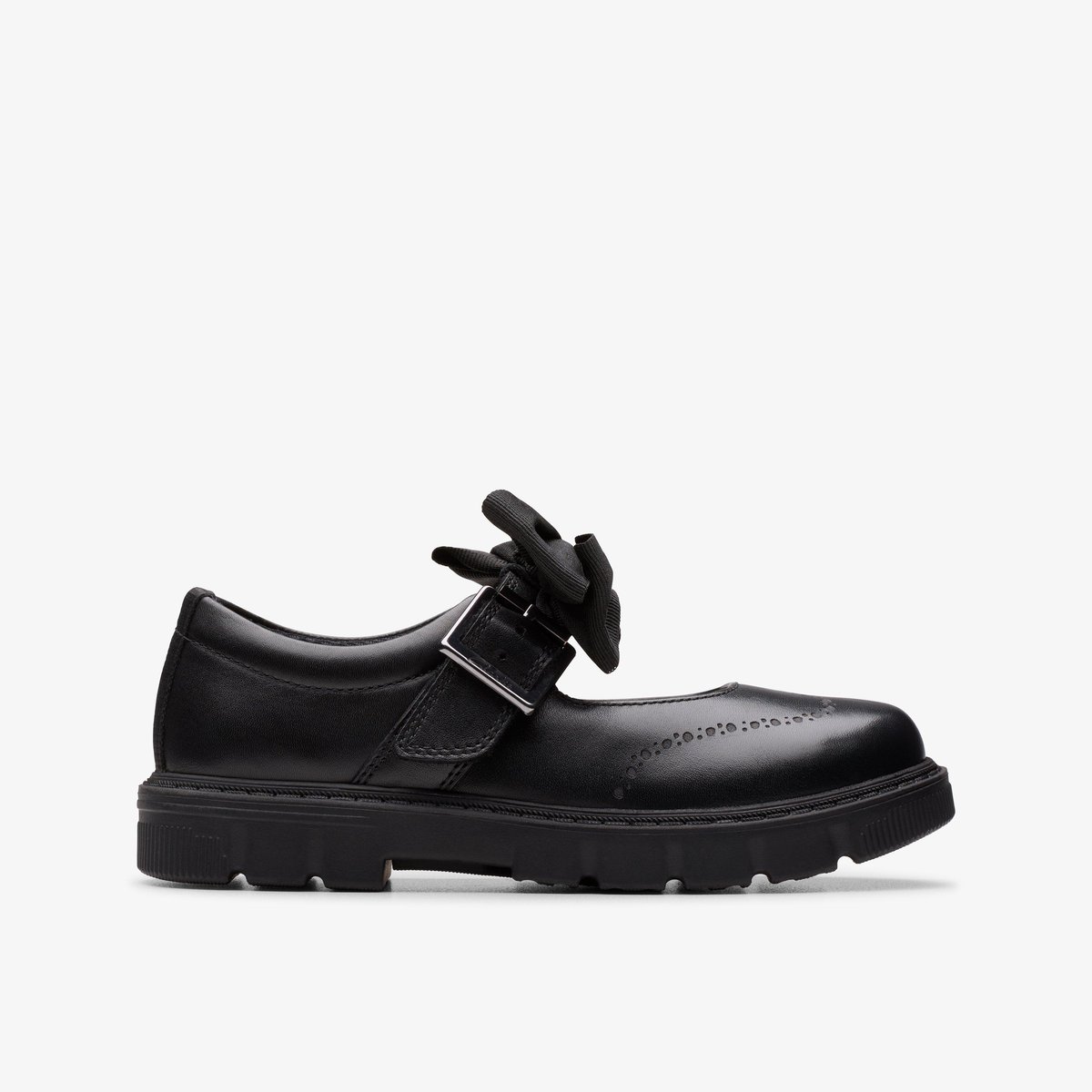 Ballerines Cuir Coupe Large LORCAM JANE K noir, CLARKS