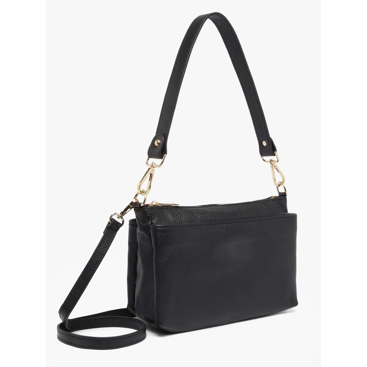 Sac bandoulière Caviar cuir nero, MILANO