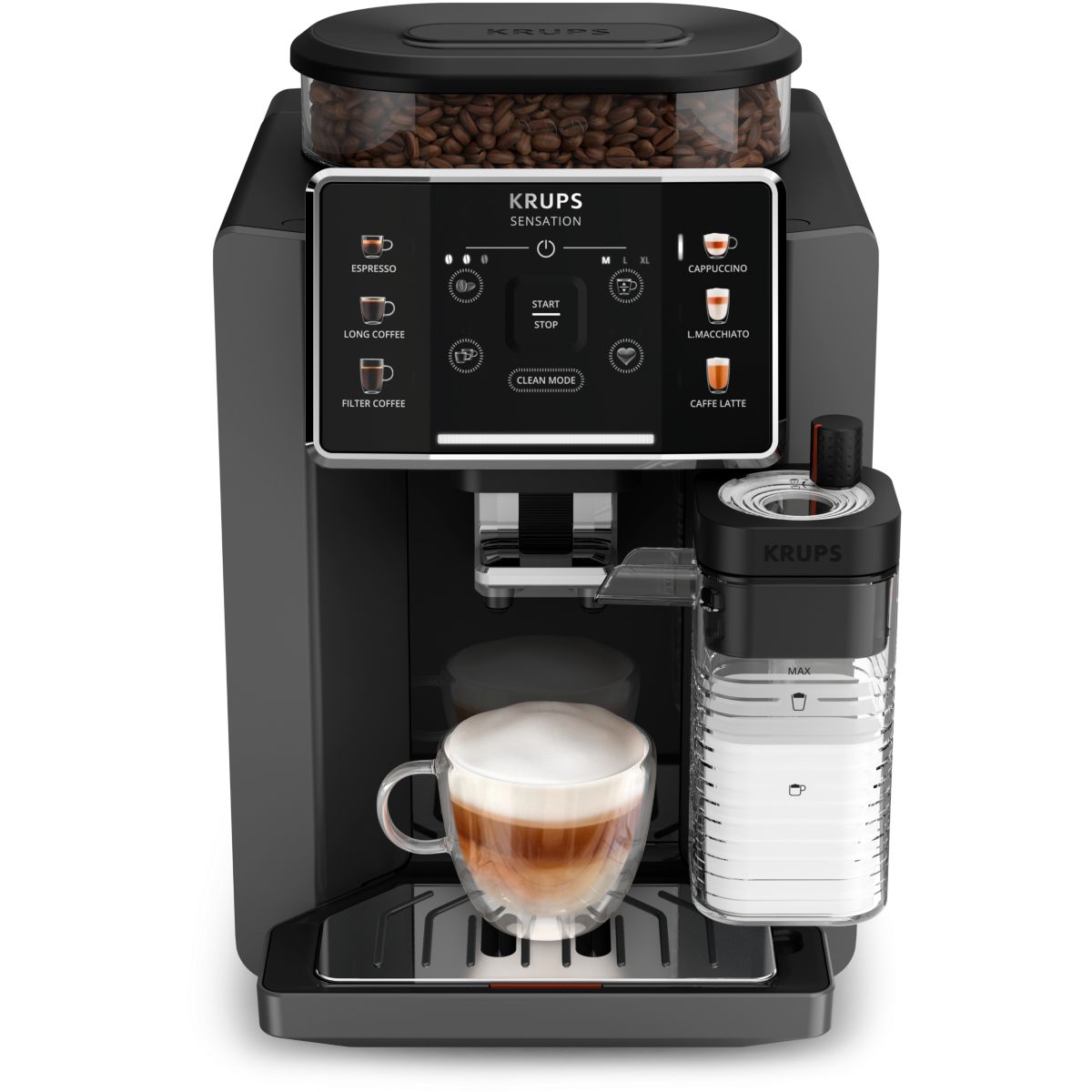 Expresso Broyeur Sensation lait EA912HF1 couleur unique, KRUPS