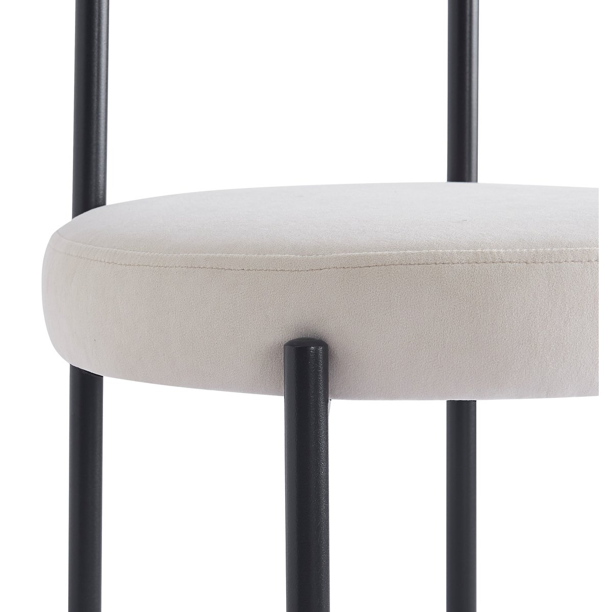 Lot de 2 chaises, velours côtelé, LARS beige, NORDLYS