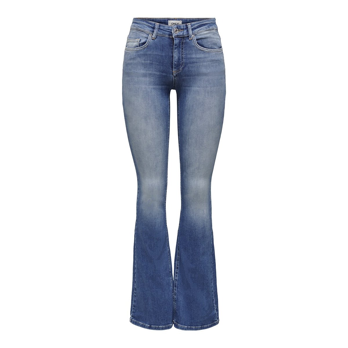Mid Rise Flared Jeans medium blue , ONLY