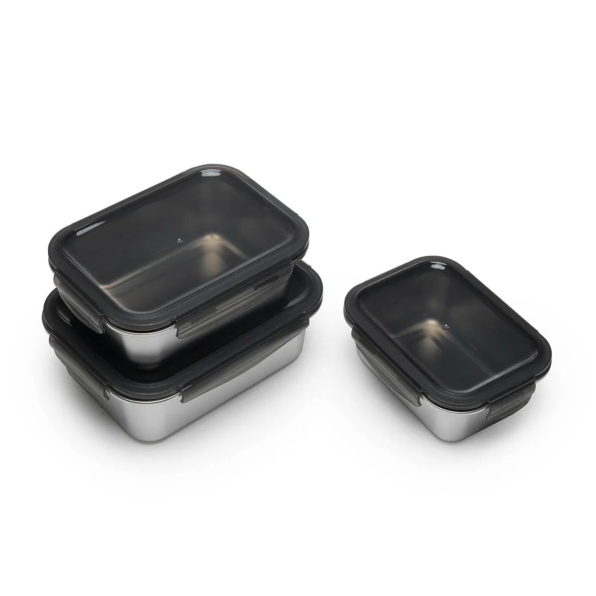 3 boîtes rectangulaires argenté, LAGUIOLE CUISSON