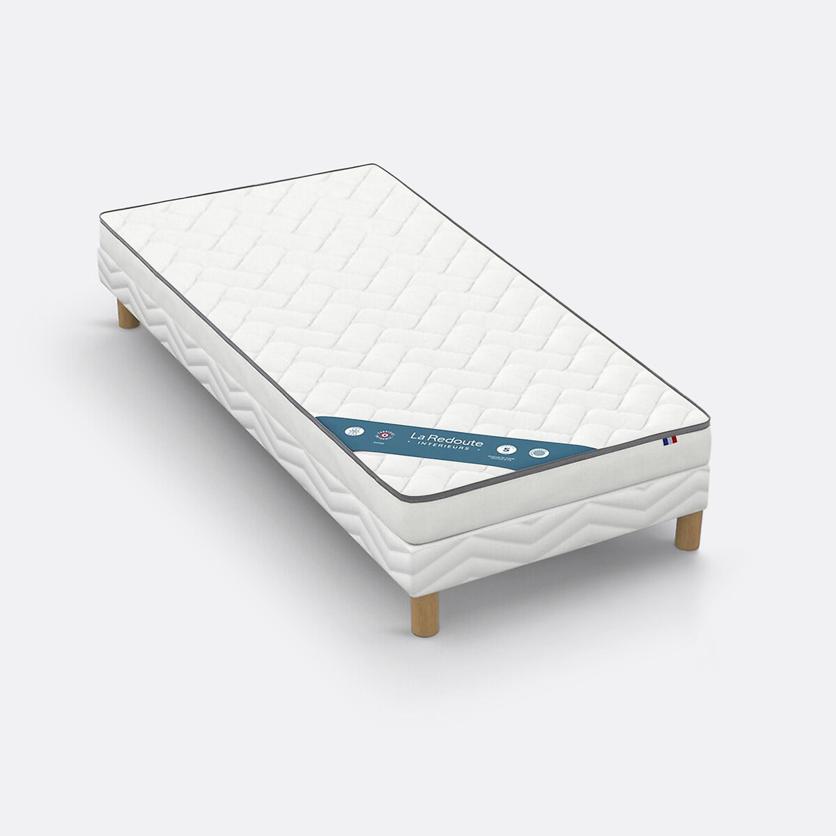 Ensemble matelas mousse, soutien mi-ferme, accueil moelleux et sommier blanc, LA REDOUTE INTERIEURS