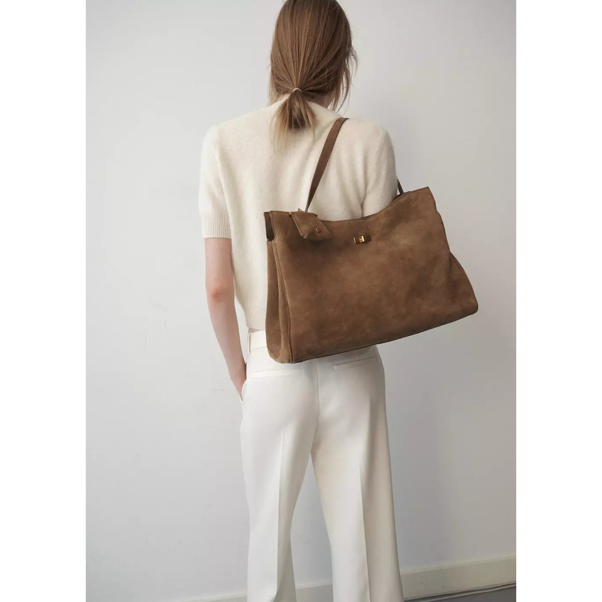 Pull-over 100 % laine manches courtes blanc, MANGO