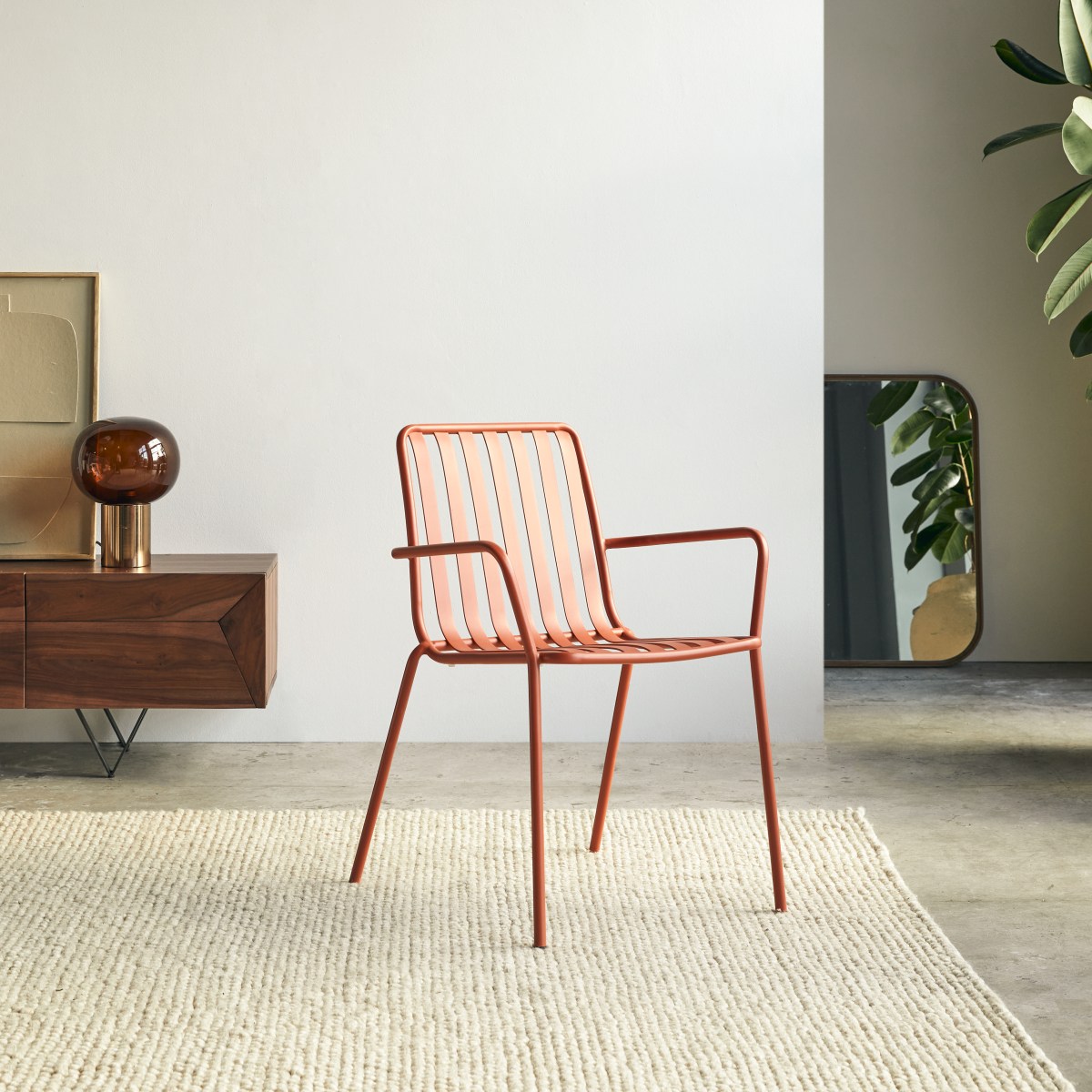 Fauteuil en Métal, GABY orange, TIKAMOON