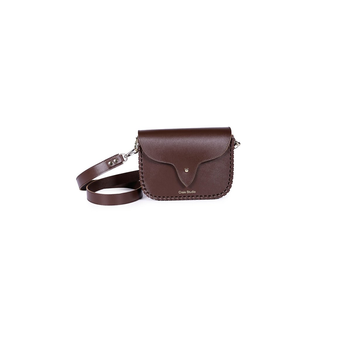 Sac besace en cuir, WEST chocolat, CRAIE STUDIO
