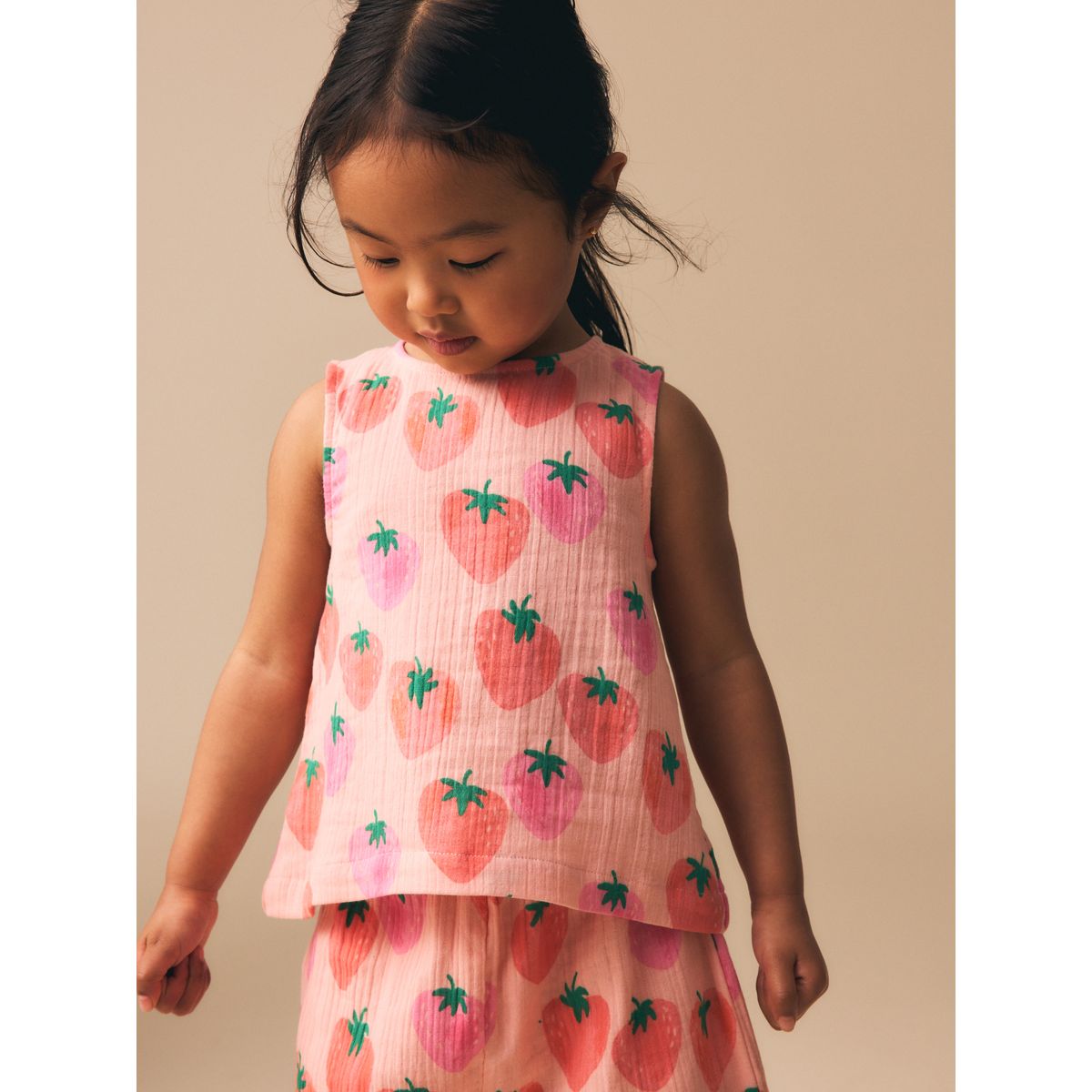 Ensemble haut et pantalon impression rose fraise, NEXT