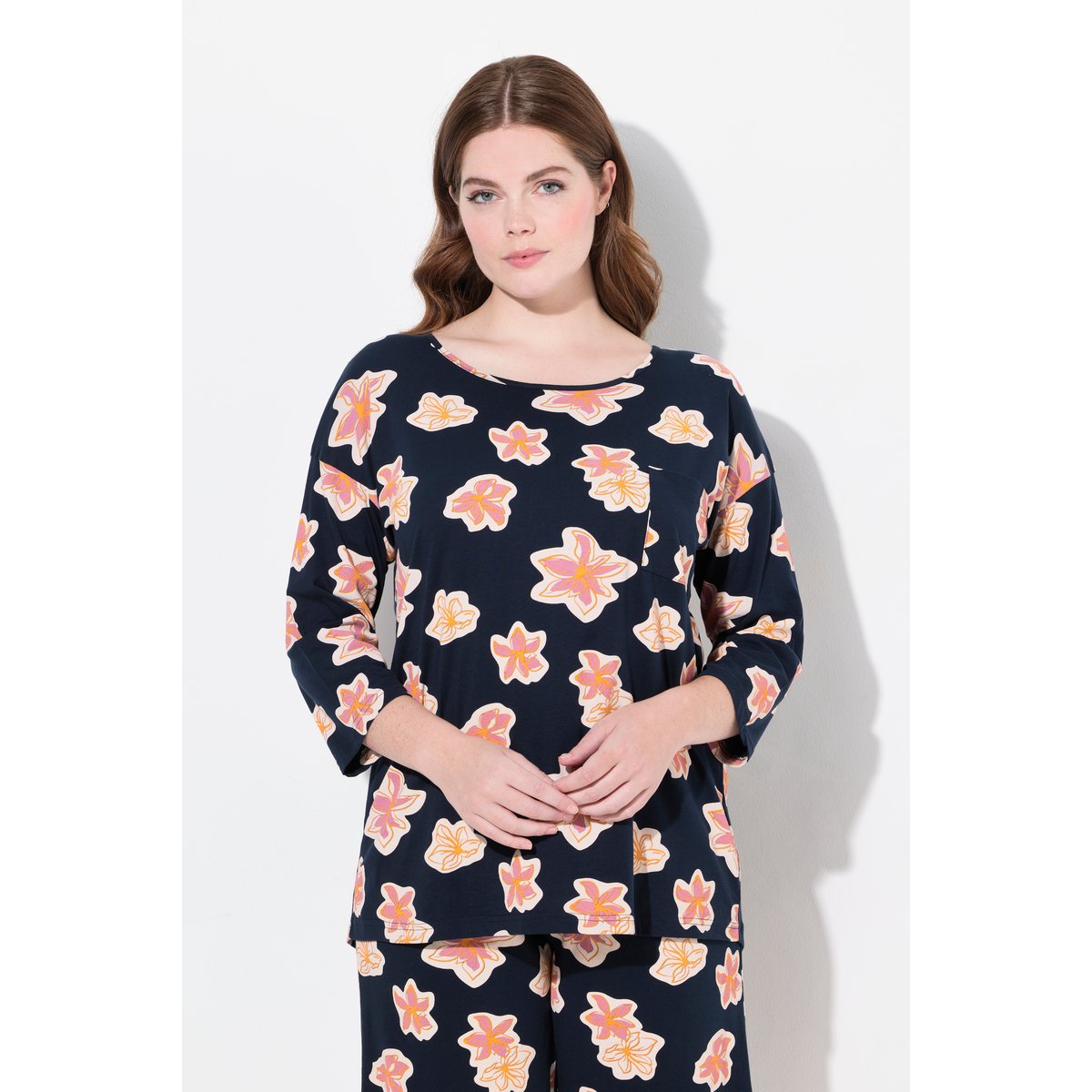T-Shirt De Pyjama, Coupe Oversize marine, ULLA POPKEN