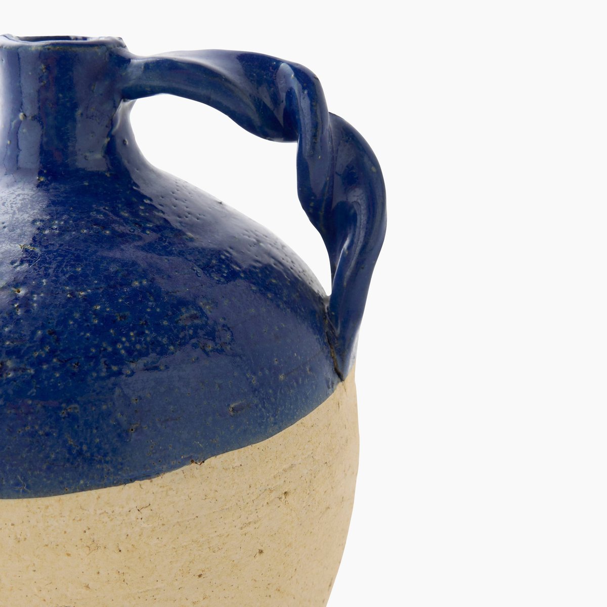 Vase, 19x18xH26,5cm, en céramique bleu roi, MONOPRIX