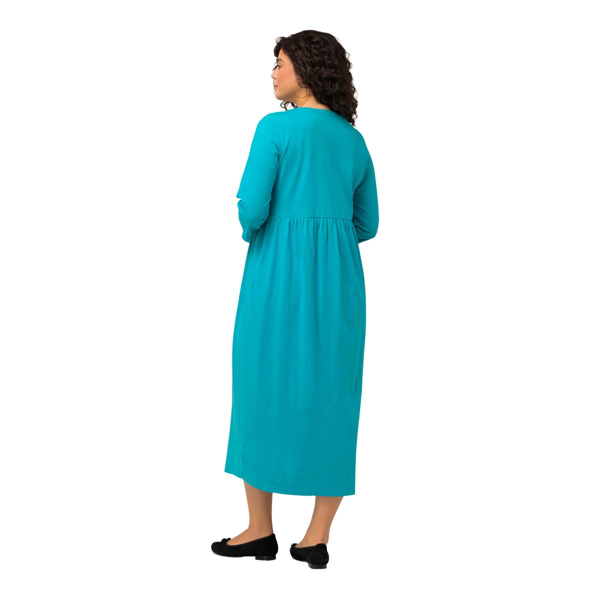 Robe en jersey, silhouette en A aqua foncé, ULLA POPKEN