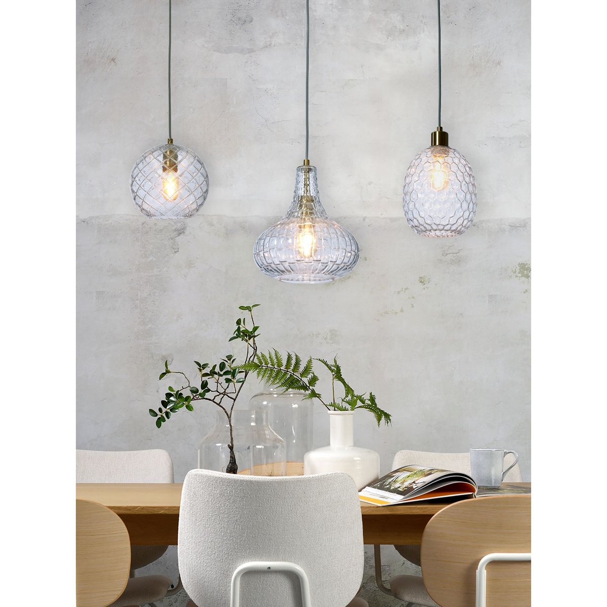 Lampe Suspendue Verre VENICE transparent, IT'S ABOUT ROMI