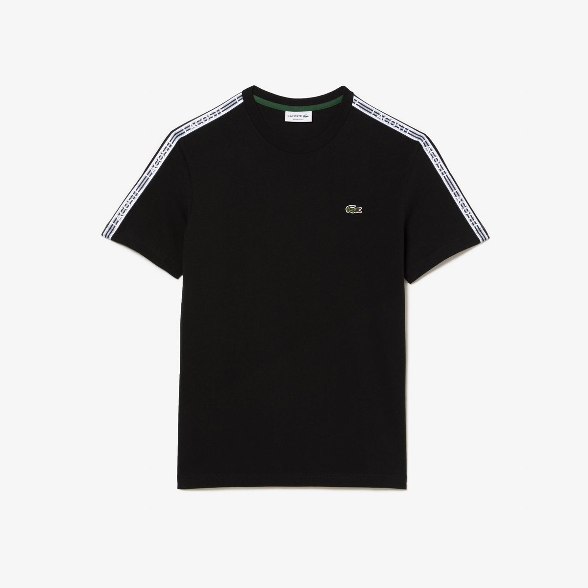 T-shirt regular fit avec bandes siglées contrastées noir-031, LACOSTE